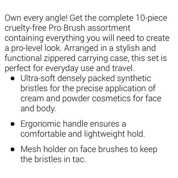 ❤️55%OFF!!❤️PRO LINE SET WET N WILD 10 BRUSH HIGH QUALITY ROSE GOLD SEALED! NEW! - Picture 9 of 11